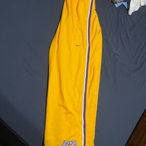 Nike Yellow Basketball Warm Up Pants Official NBA